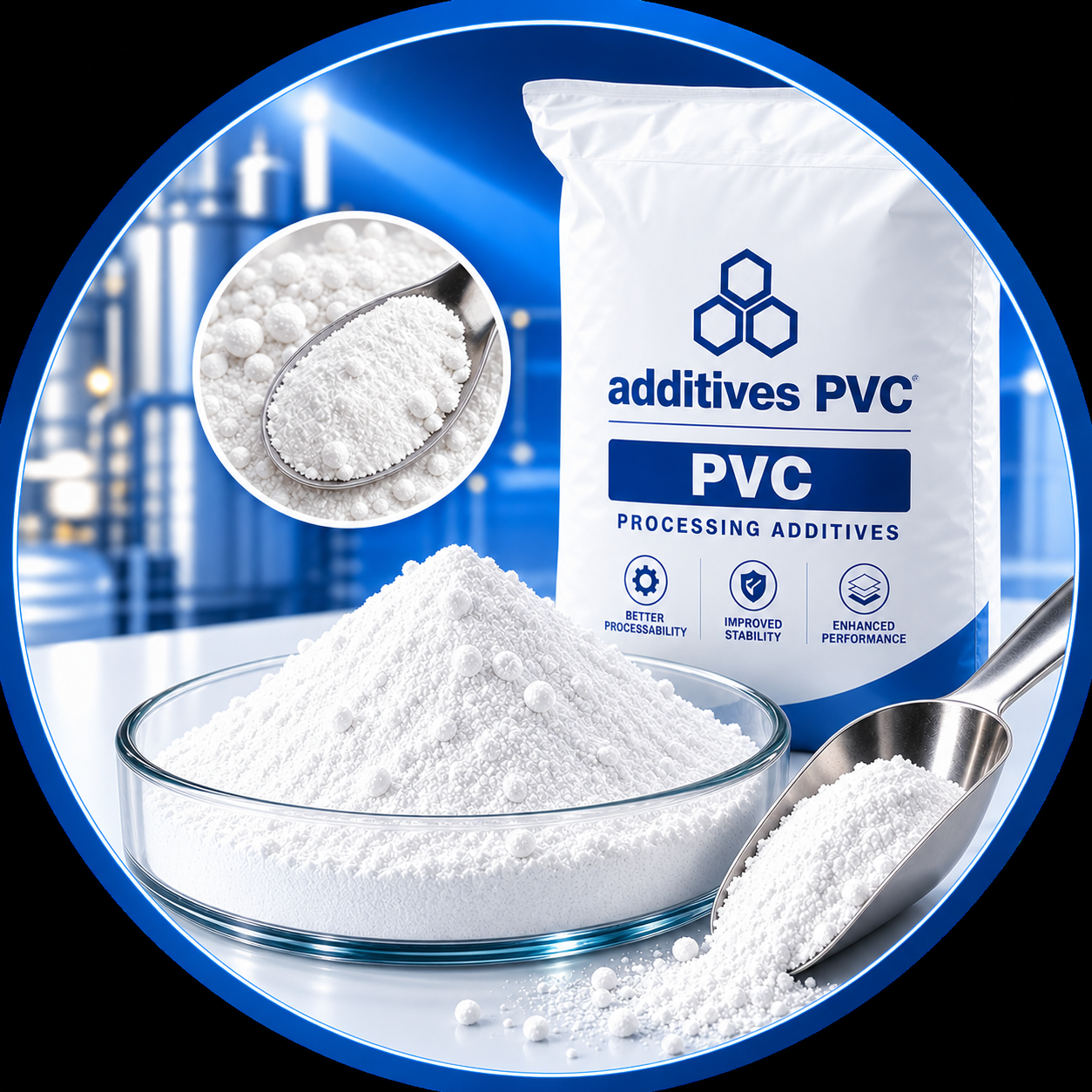 ACR processing aid, white powder